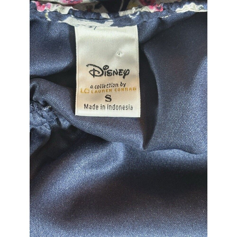 Disney Alice in Wonderland Teapot Dress LC Lauren Conrad Small S Navy Fit Flare - Picture 7 of 11